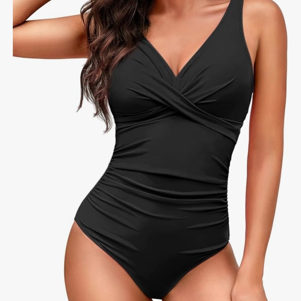 Elegant Black One-Piece Swimsuit